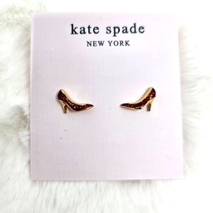 Kate Spade things we love red heels bling stud earrings NEWKate Spade things we
